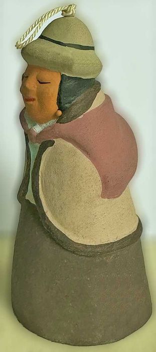 Sineta de Mesa em Terracota do Peru, Novo e Raríssimo