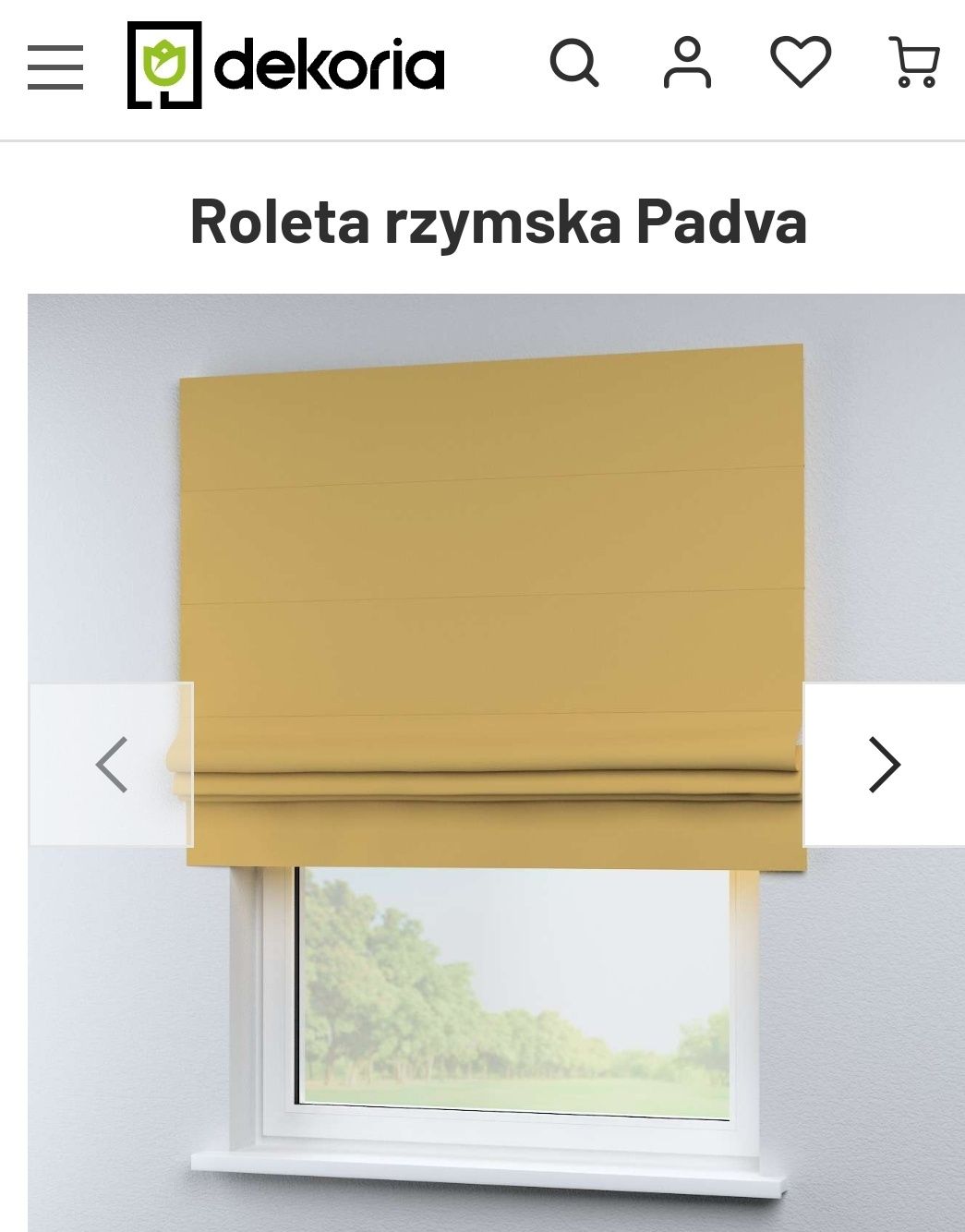 Roleta rzymska Dekoria Padva żółta 130x170