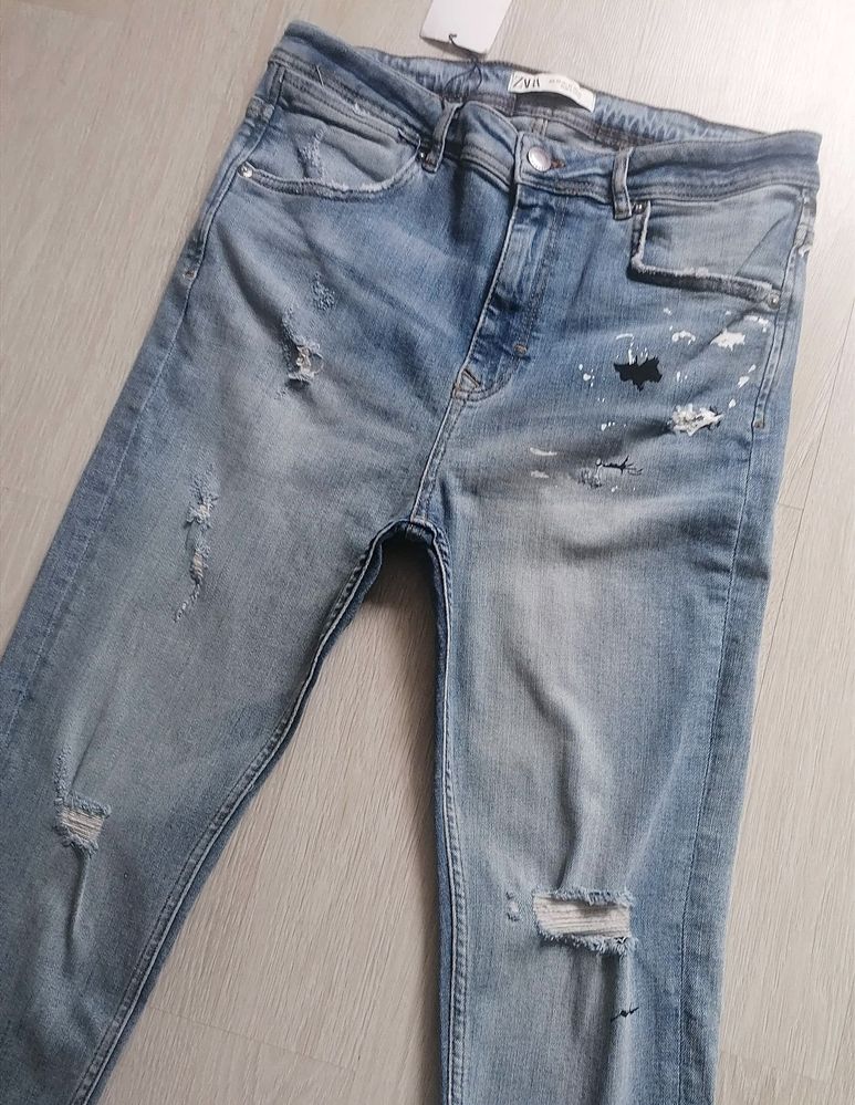 Meskie spodnie jeansowe rurki Zara rozmiar 40