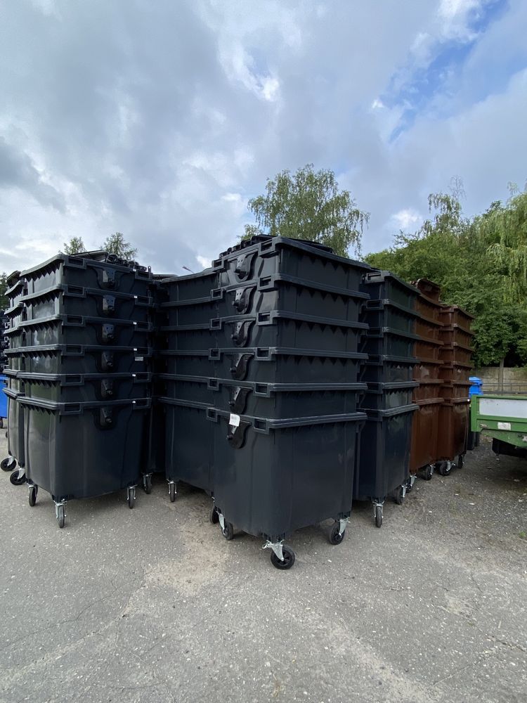 Pojemnik kosz kubeł kontener 1100 l bio odpady śmiecie eko segregacja