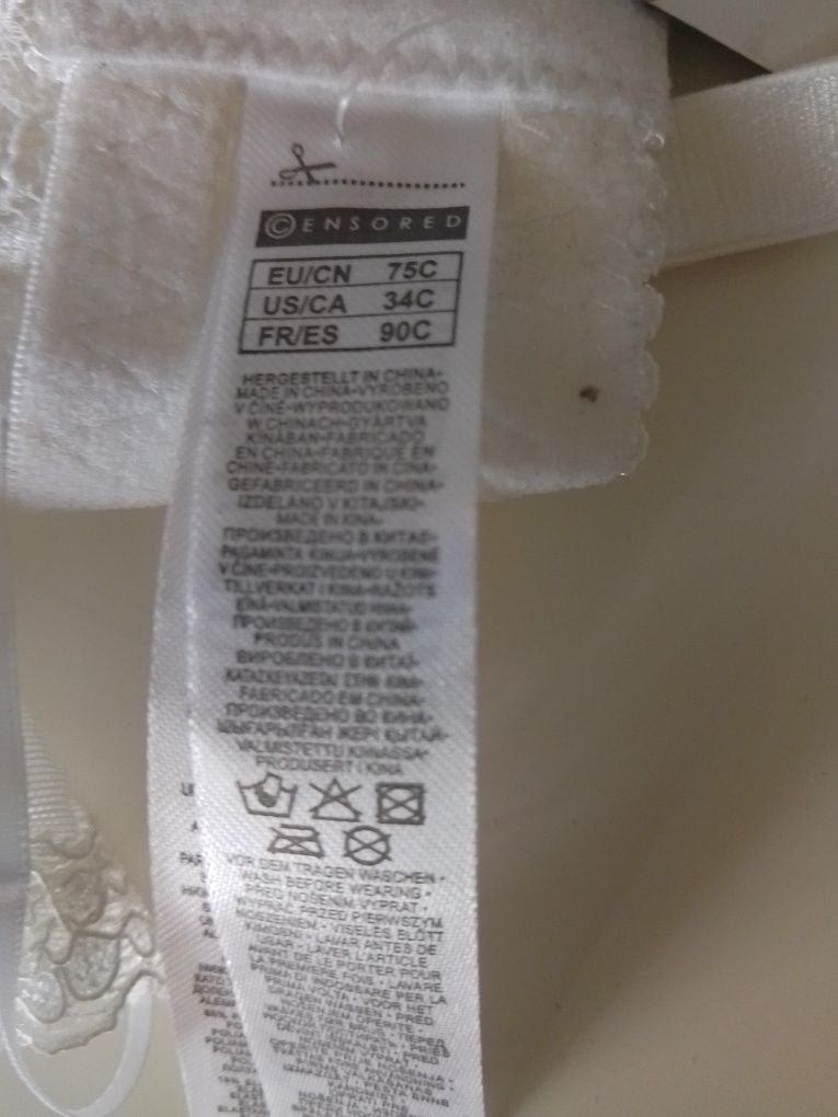 Balkonetka 75 C biała komplet bielizna