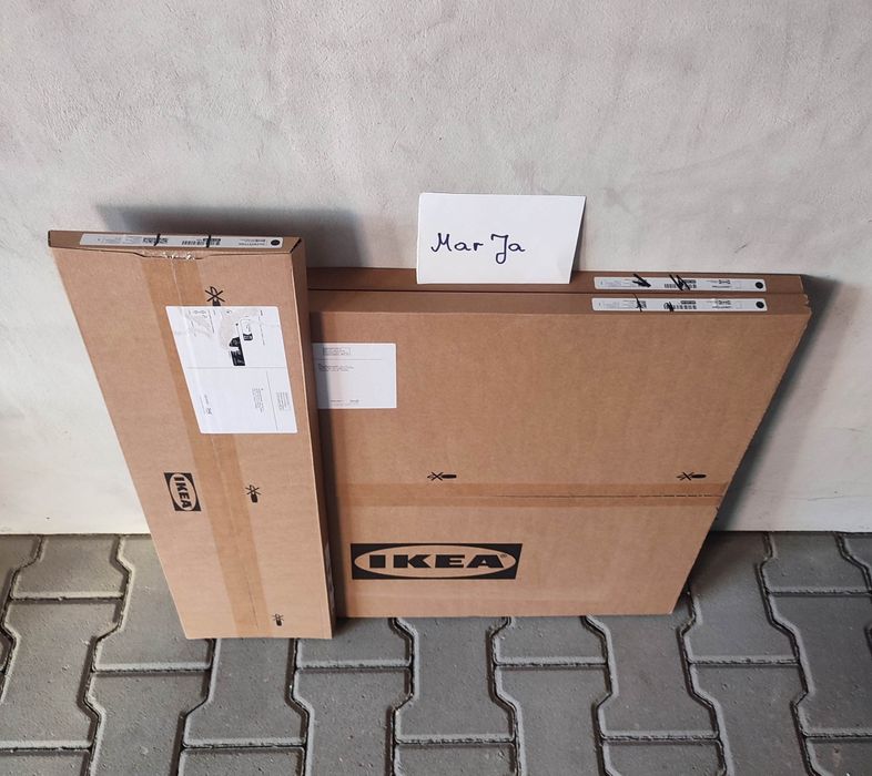 Ikea LERHYTTAN fronty drzwi szuflad k. czarny - różne elementy - NOWE