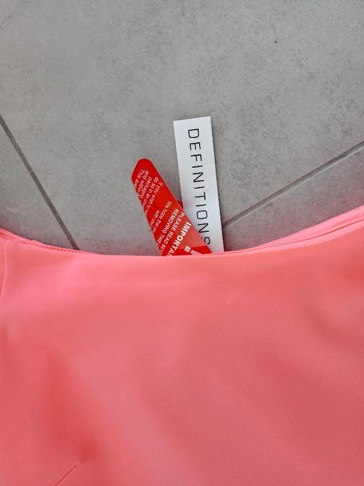 Nowa sukienka DEFINITIONS na jedno ramię neon na Sylwestra