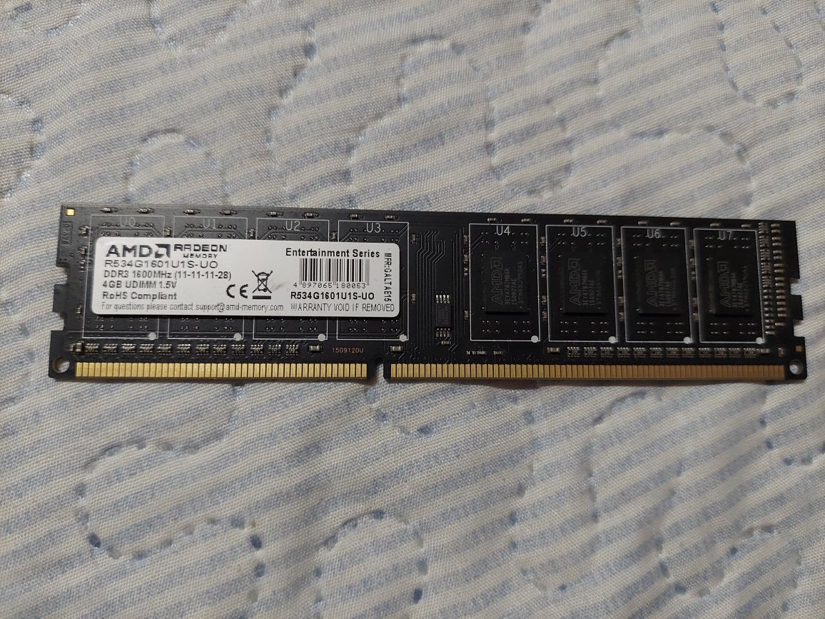 Оперативная память для ПК AMD Radeon 4GB DDR3 – 1600