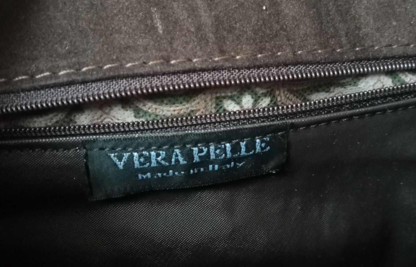 Torebka skóra kopertówka brązowa Vera Pelle