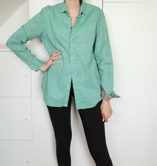 Lniano-bawełniana koszula Manuel Ritz len bawełna L