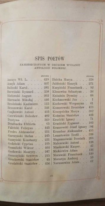 Antologia Polska Wybór najcenniejszych utworów poetów polskich 1881 r.