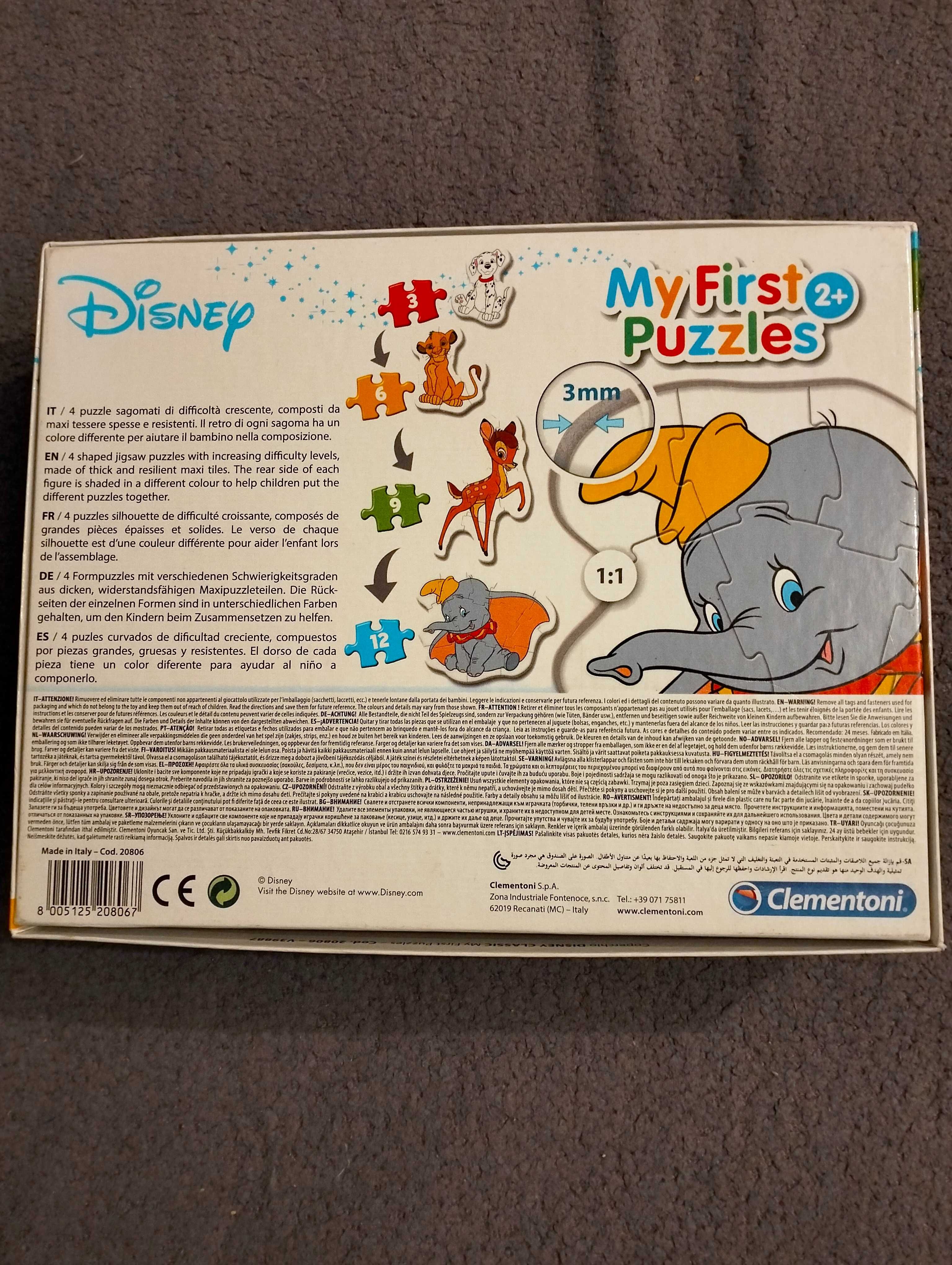 Clementoni Puzzle 30 elementów Disney, Król Lew i inni