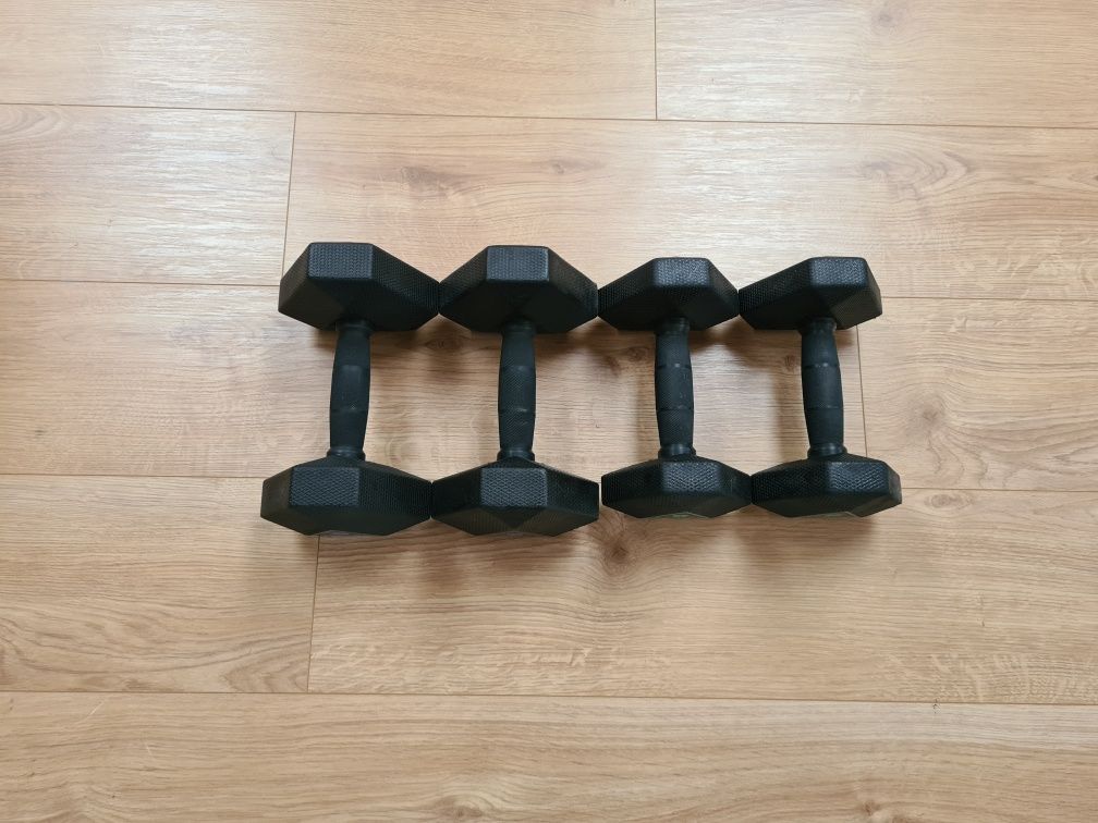 Hantle Corength Decathlon gumowane 2x7,5 kg  2x5kg