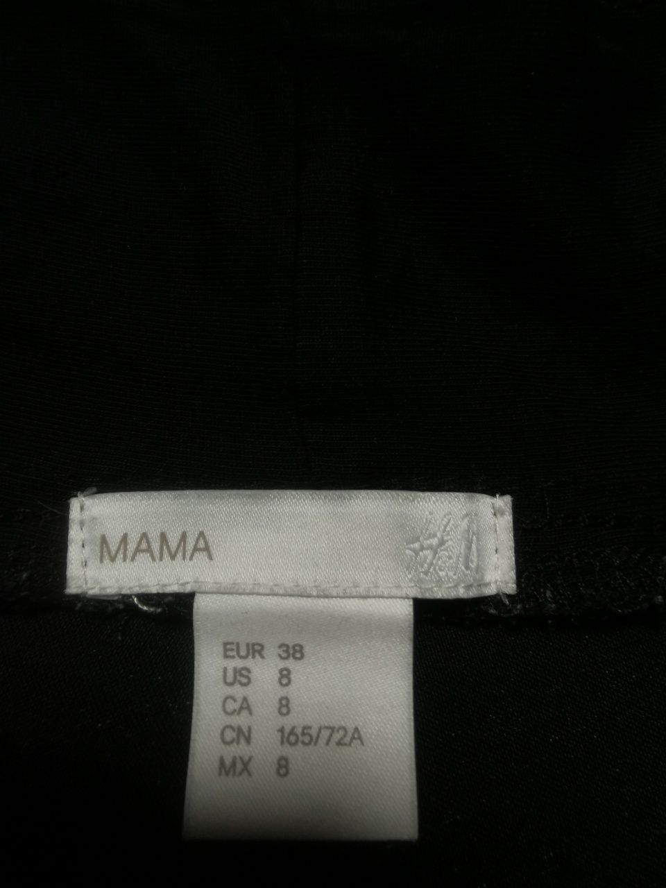 Czarne spodnie ciążowe H&M Mama roz. 38 M zwężane