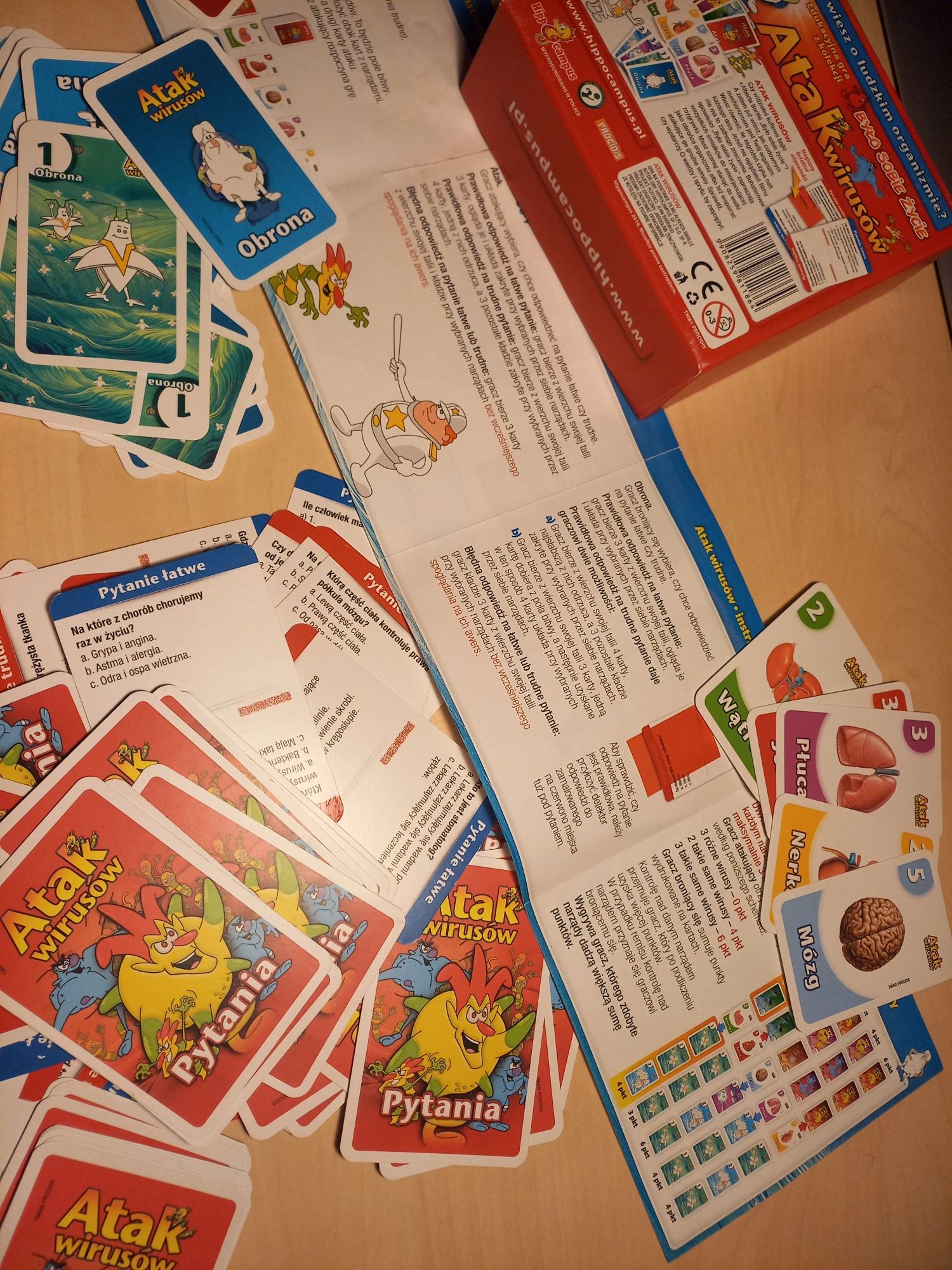 Gra planszowa Hippocampus Było sobie życie Quiz atak wirusów