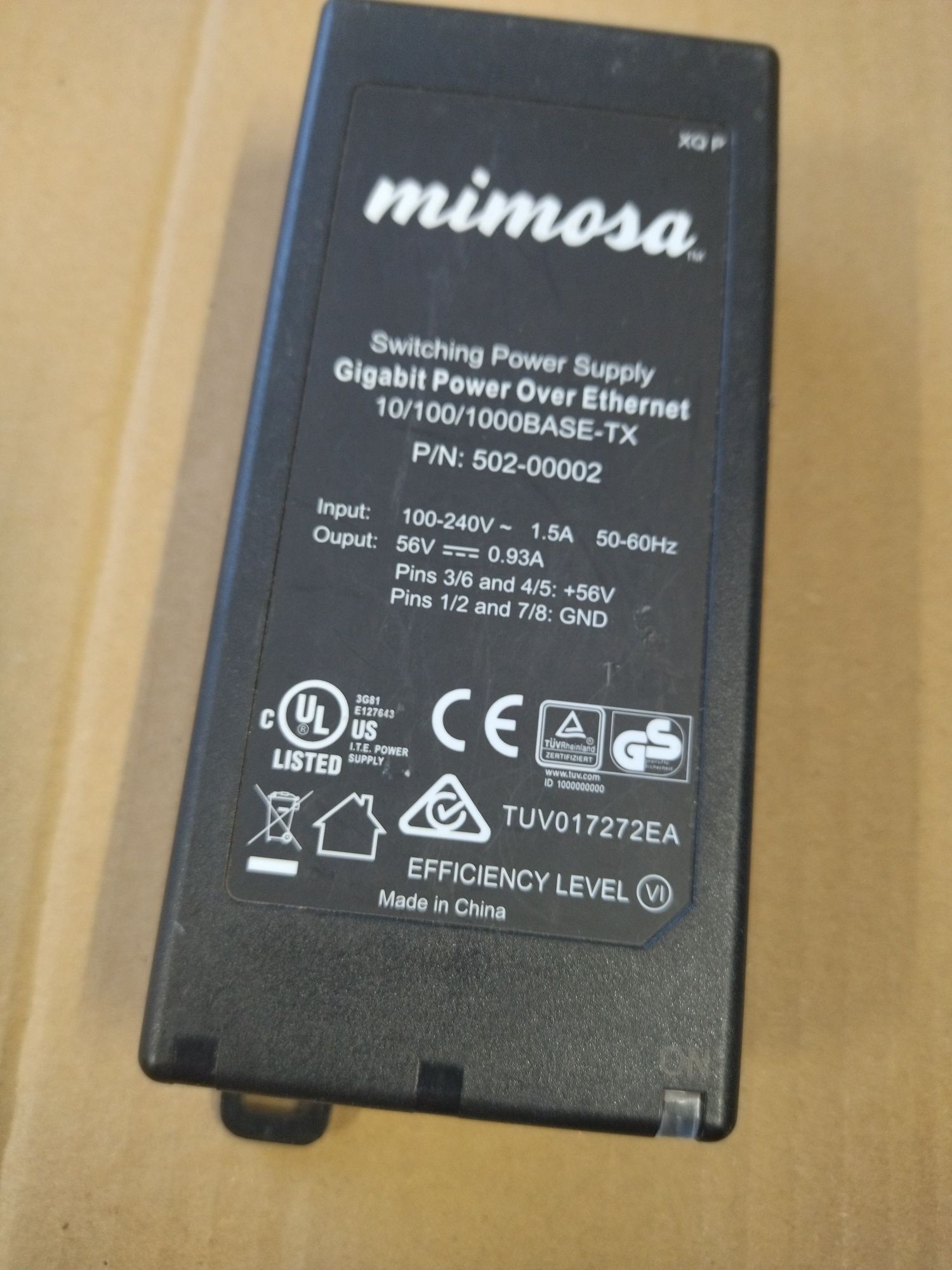 Zasilacz gigabitowy ethernet 56V (X4)