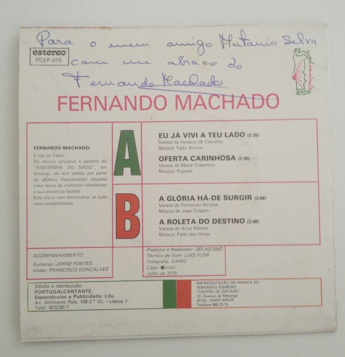 Disco vinil Fernando Machado (7", EP)