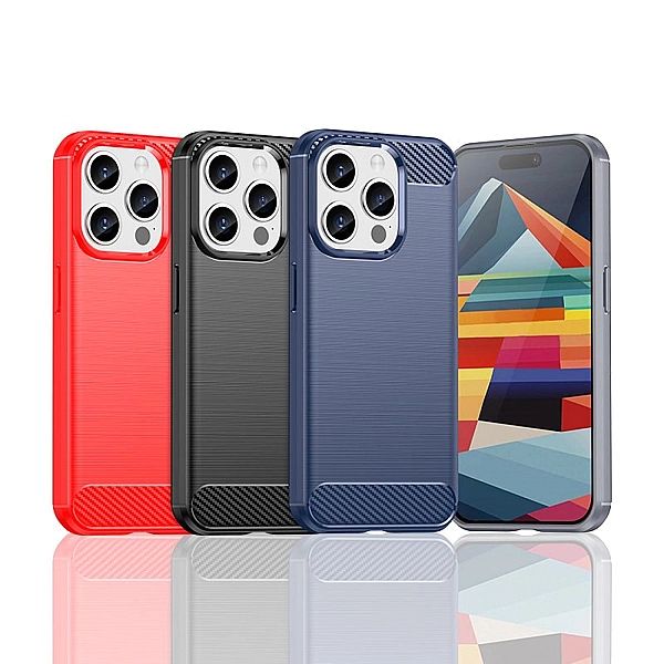 Etui Carbon Case do iPhone 15 Pro elastyczny czarny