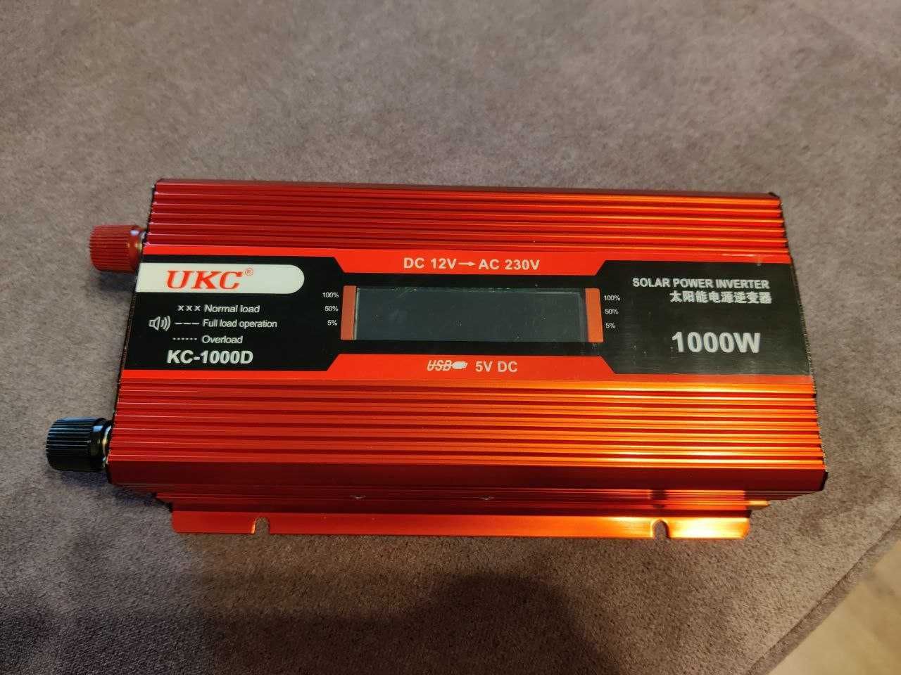 Інвертор 12V на 220 V 1000W UKC KC 1000D з LCD-дисплеєм