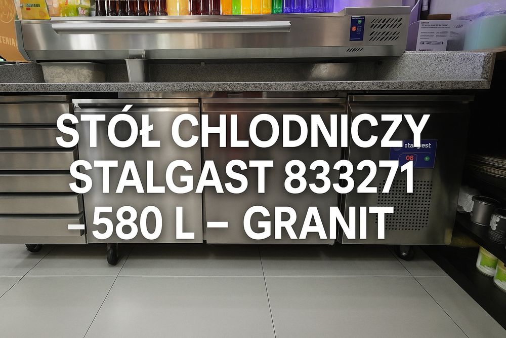 Stół chłodniczy do pizzy Stalgast 833271 • Granit • 580 L •