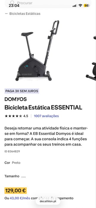 Bicicleta Estática ESSENTIAL