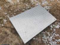 Podest, blacha ryflowana, aluminium