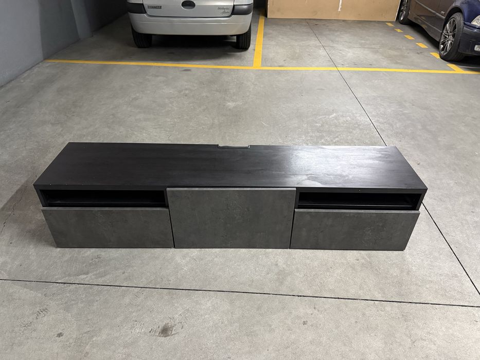 Movel Tv BESTA preto e cinza