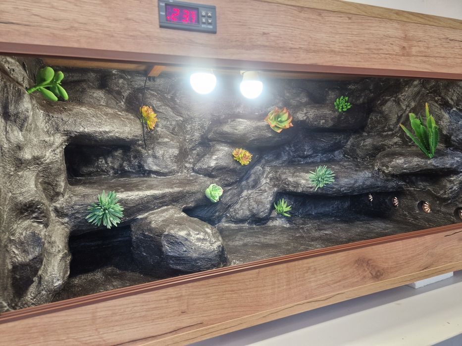 Terrarium dla gekona agamy dostępne od ręki 3 lata gwarancji fv nowe