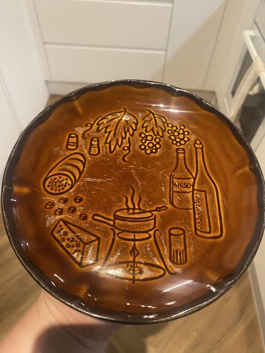 Talerz sniadaniowy Pruszkow Polski Prl