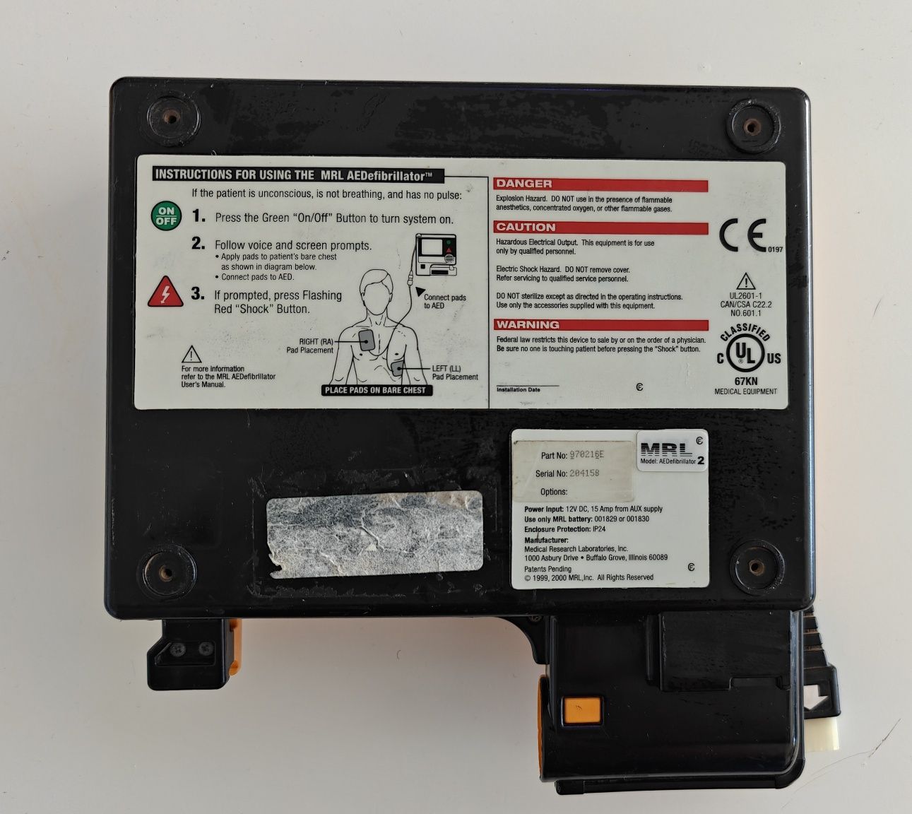 Welch Allyn AED 20 automatyczny defibrylator zewnętrzny *uszkodzony*