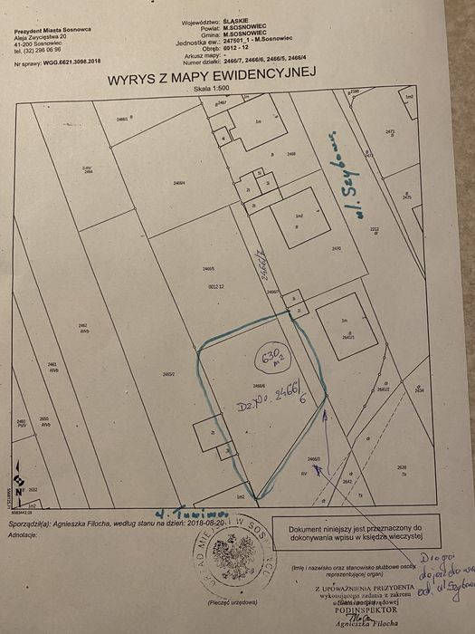 Dzialka budowlana Sosnowiec Niwka