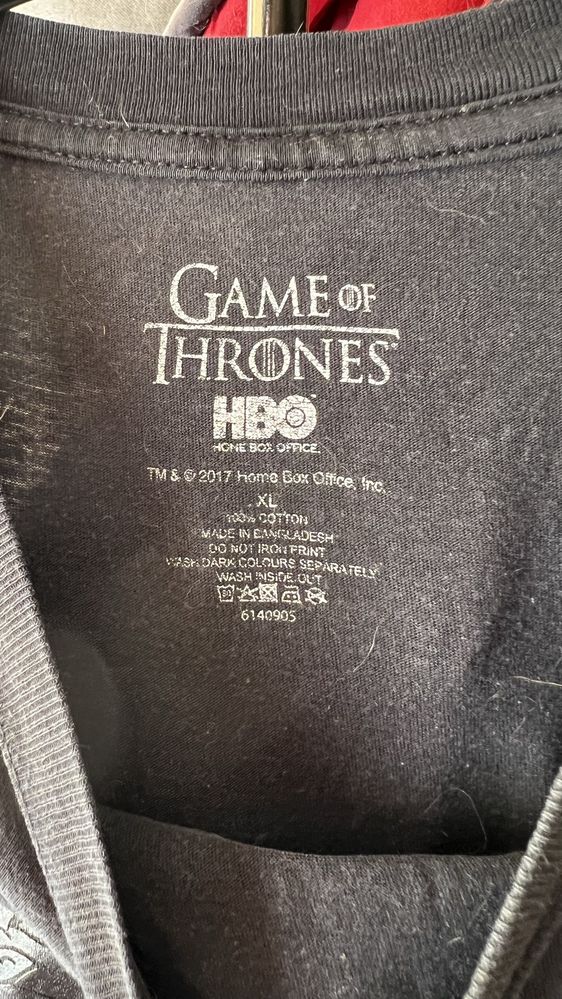 gra o tron game of thrones koszulka czarna xl