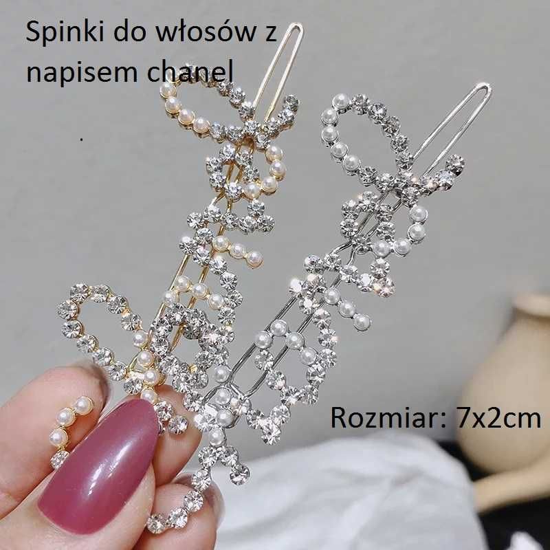 Spinki do włosów z napisem