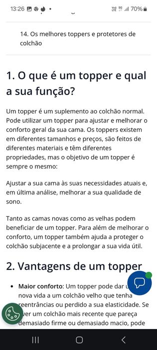 Cama de casal 180x200,  colchão e topper
