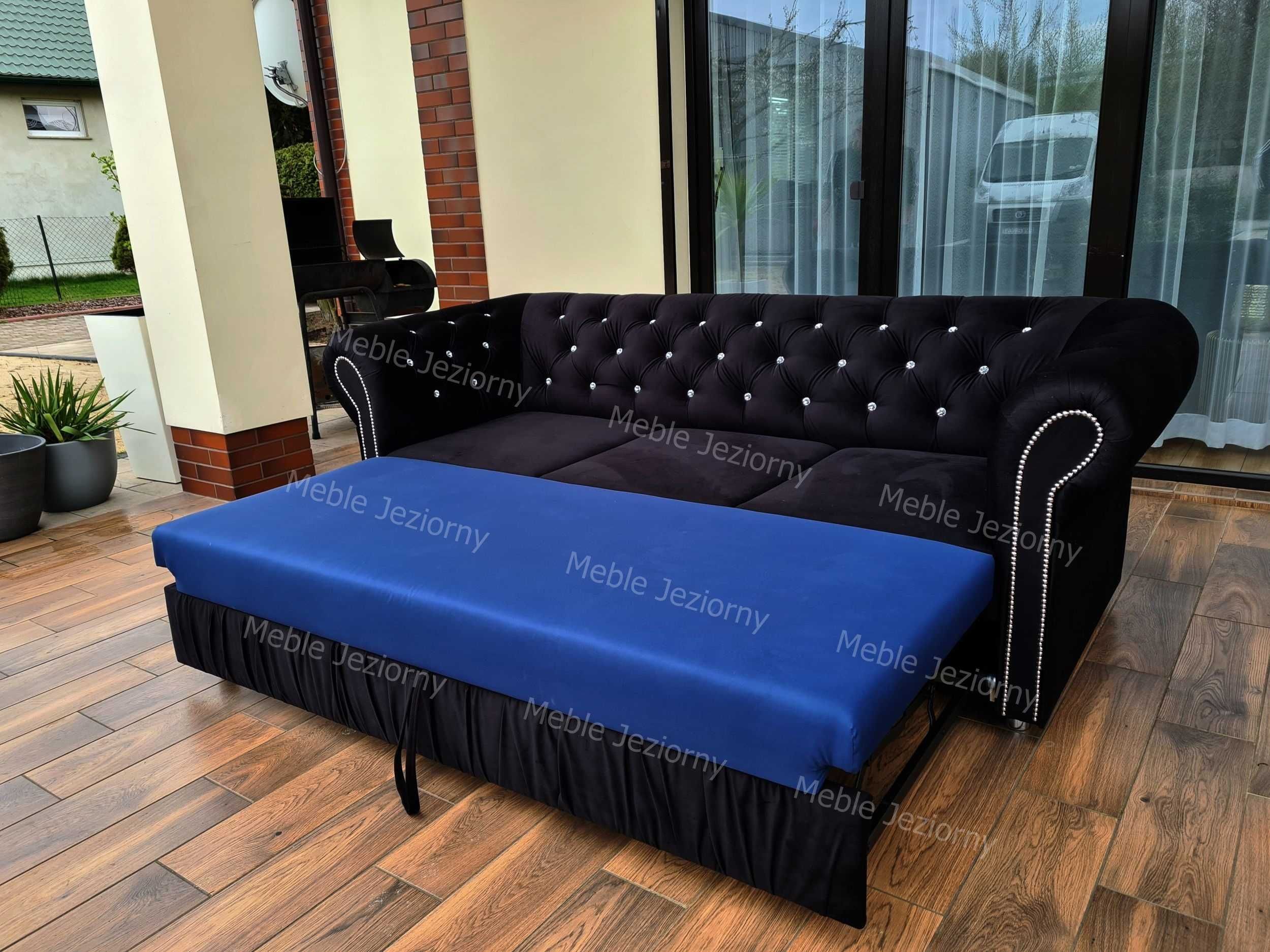 Sofa chesterfield z funkcją spania