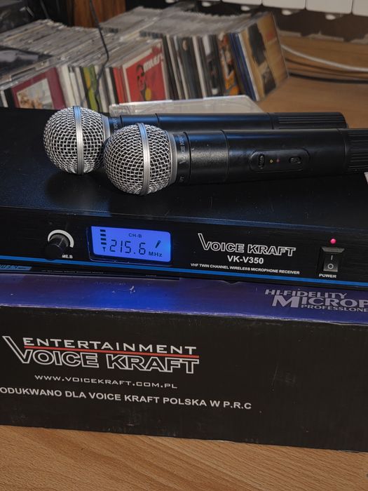 Mikrofony bezprzewodowe Voice Kraft VK-V350 – zestaw