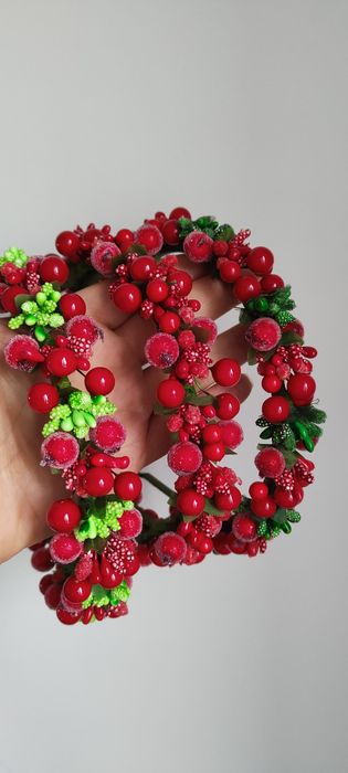 Віночок український, вінок під вишиванку, обруч з калиною осінній обру