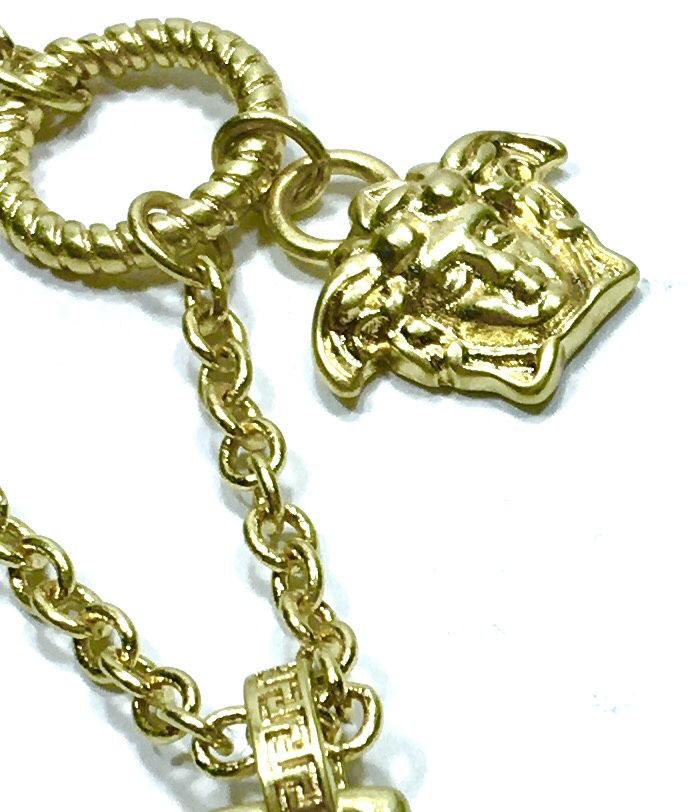 Złoty Damski naszyjnik VERSACE•pr•585•pozłacany ogniowo 14K