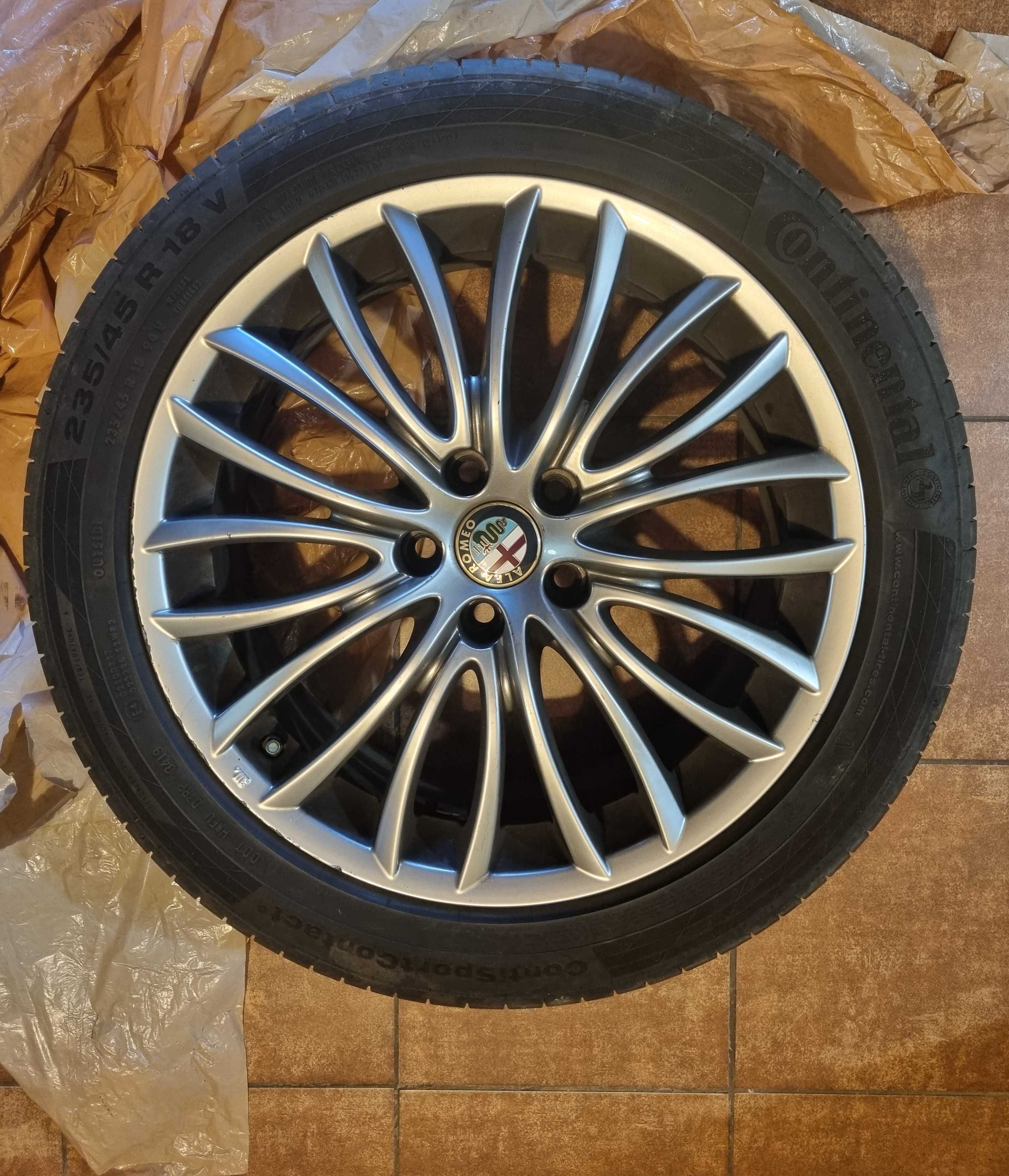 Koła 18" Felgi Alfa Romeo + Opony ContiSportContact 5 235/45/R18