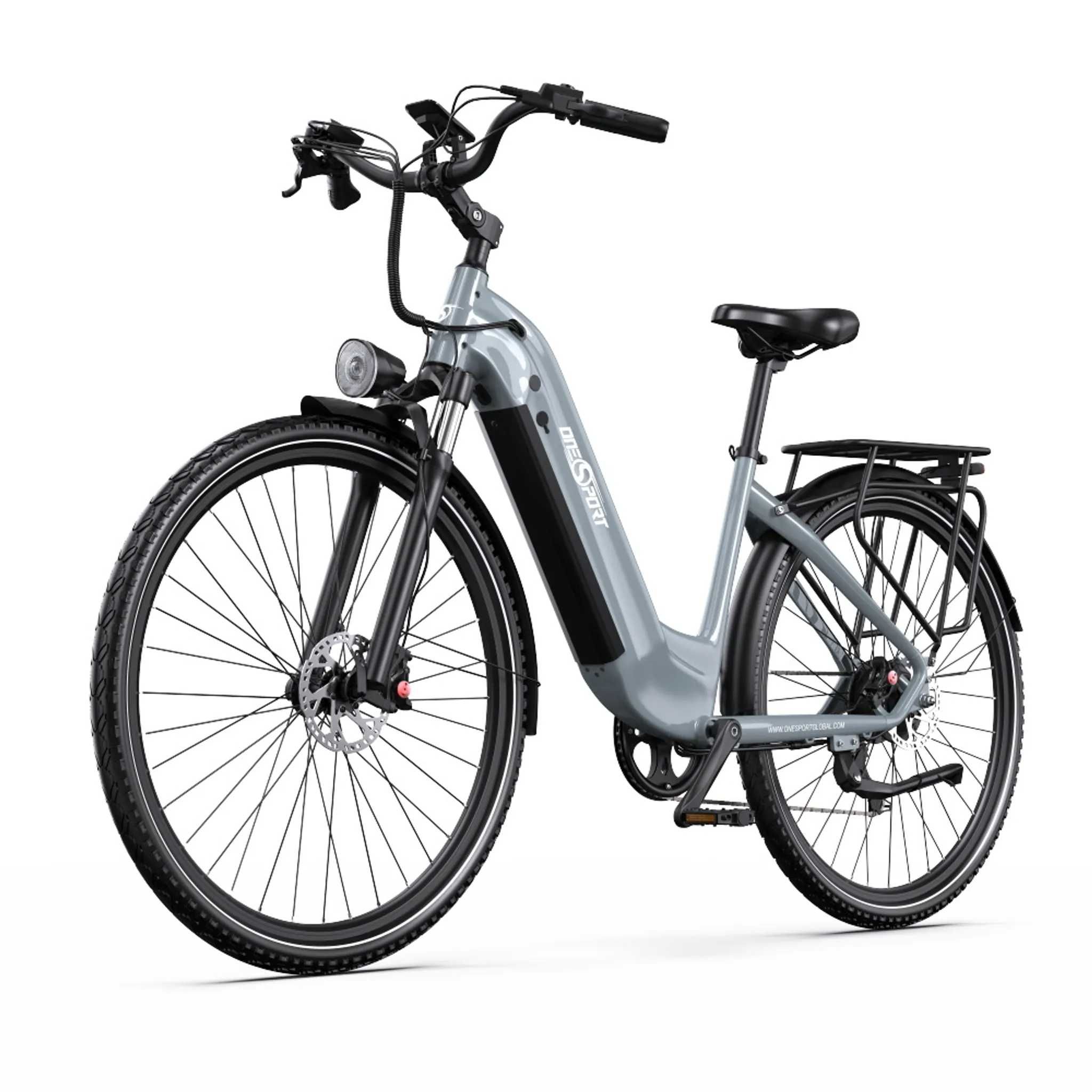 Rower elektryczny ONESPORT OT05 PRO 28" NOWY! Szary/Biały zasięg 140km