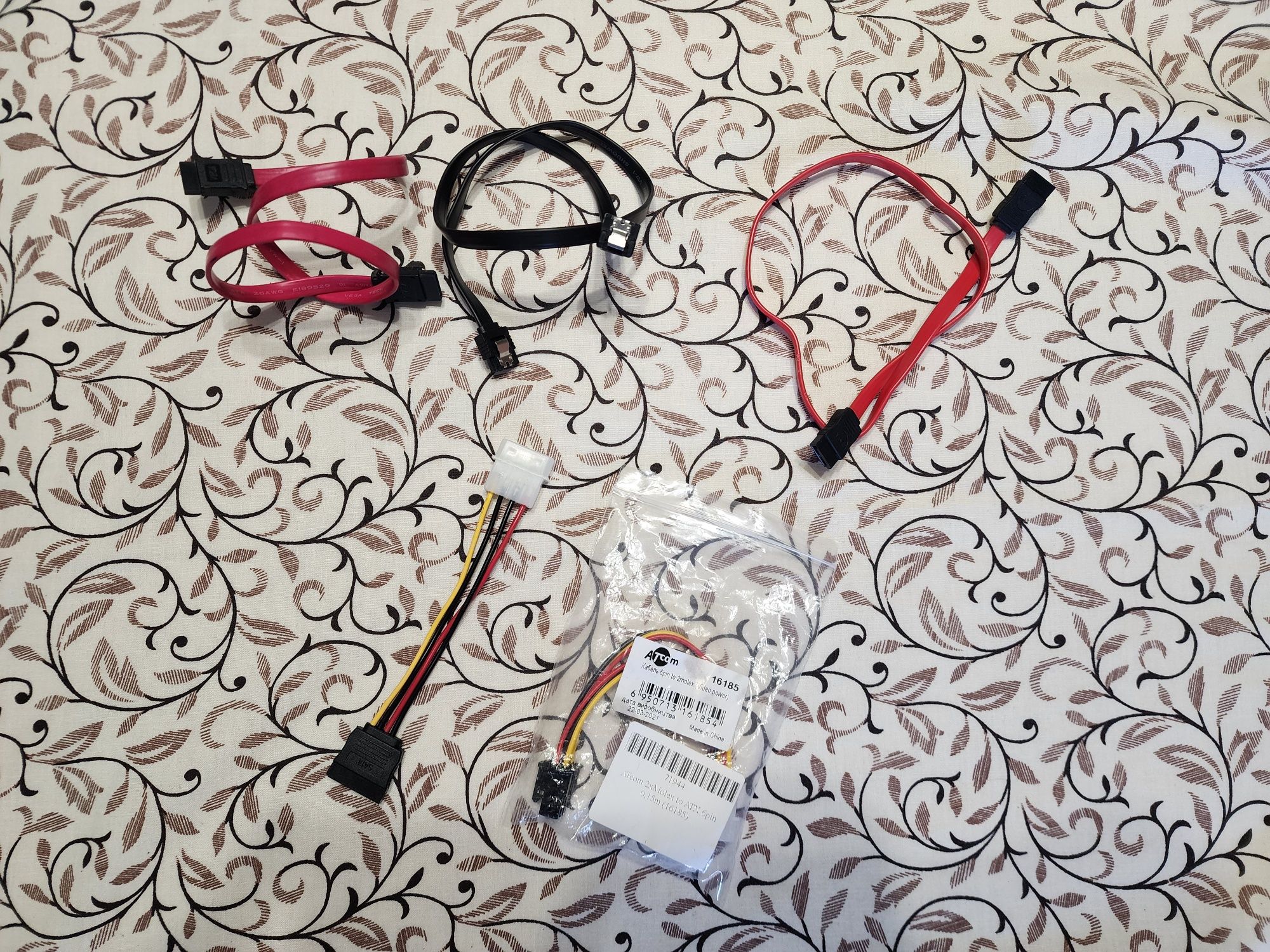 Кабель питания SSD/HDD/Видеокарты.Sata.molex to 6pin/sata.