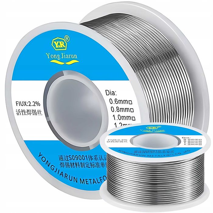 Cyna na rolce cynel spoiwo lutownicze do lutowania lut flux 60g 1mm