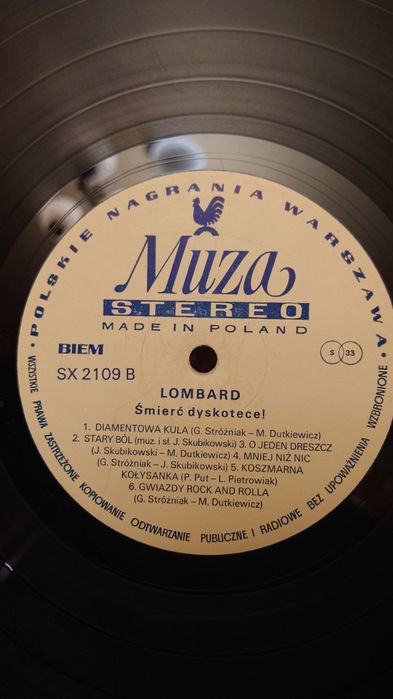 Płyta winylowa Lombard Śmierć dyskotece