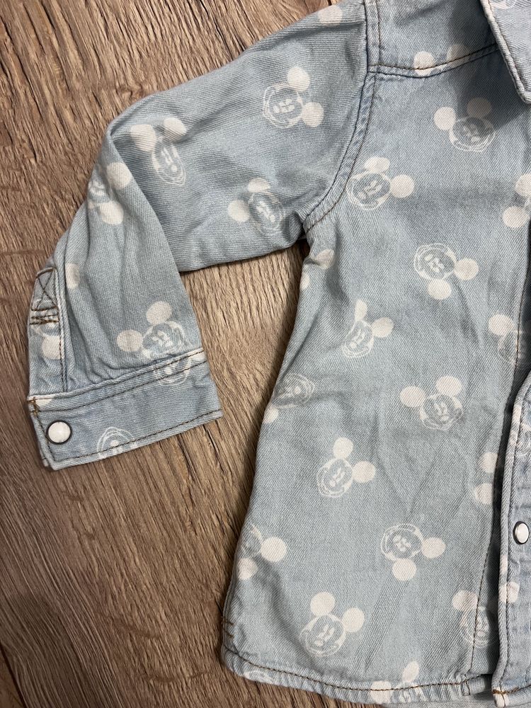 Koszula jeansowa Myszka Mickey H&M 74