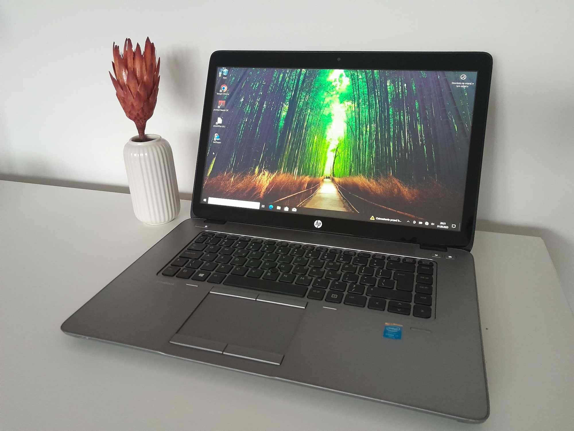 Laptop Hp EliteBook 850G2 15.6FHD i7/16GB/SSD 240GB/W10/dotyk/Piękny