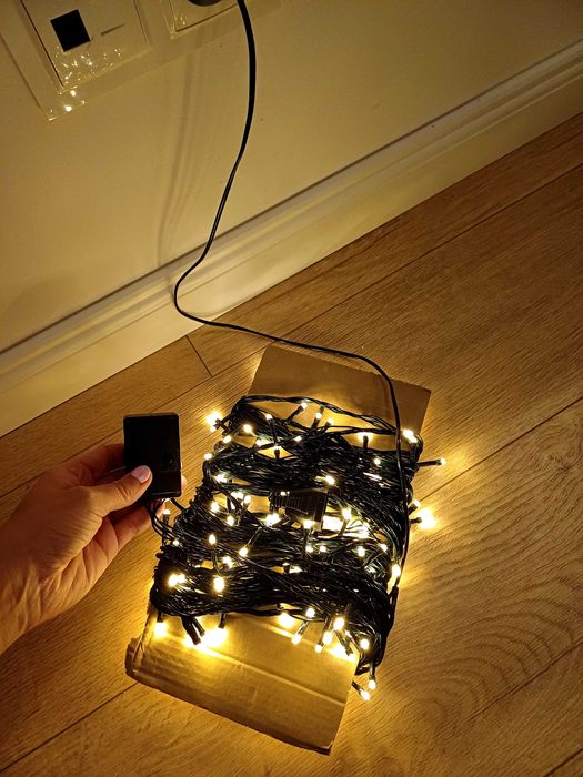 Lampki na choinkę ciepłe 200 led 20 m