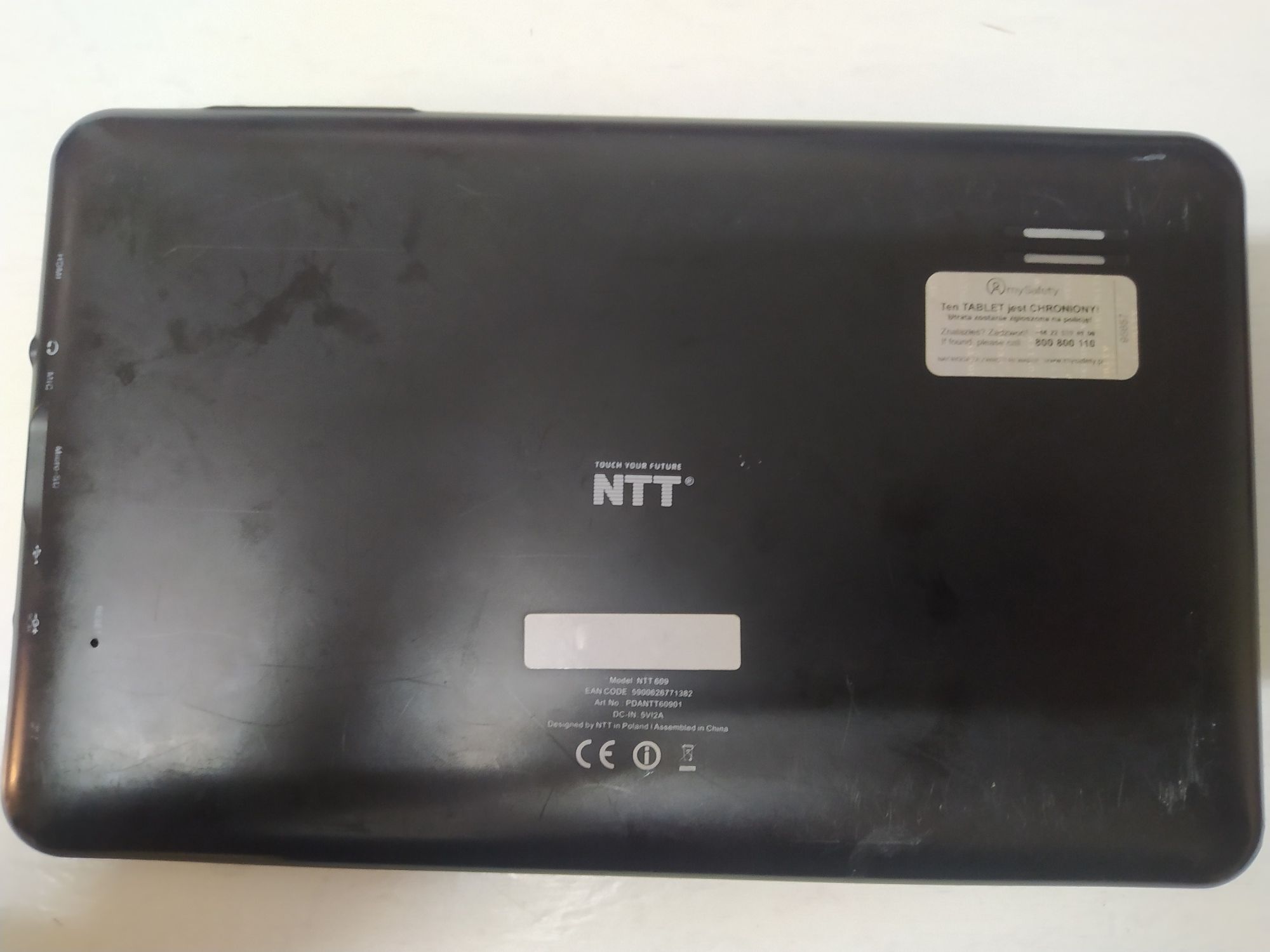 Tablet 10 cali NTT 609 uszkodzony panel dotykowy