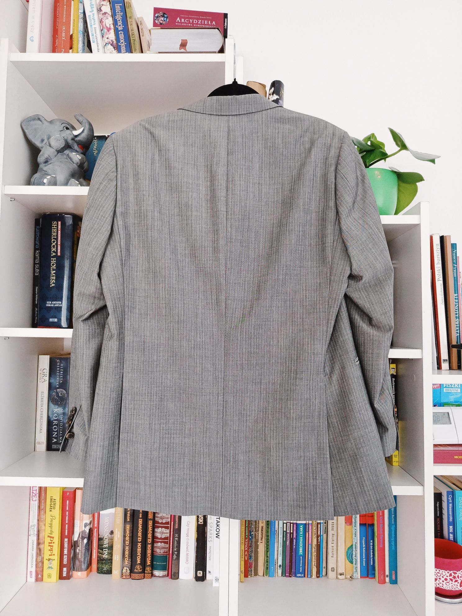 Marynarka, RC business, 52/XL, szara, 84% wełna, 16% moher, vitale bar