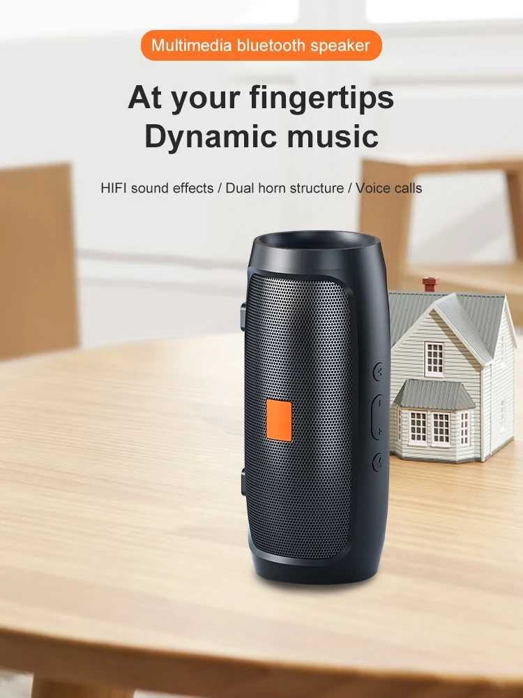 Głośnik Bluetooth Dual Speaker Stereo Przenośny Subwofer Bezprzewodowy