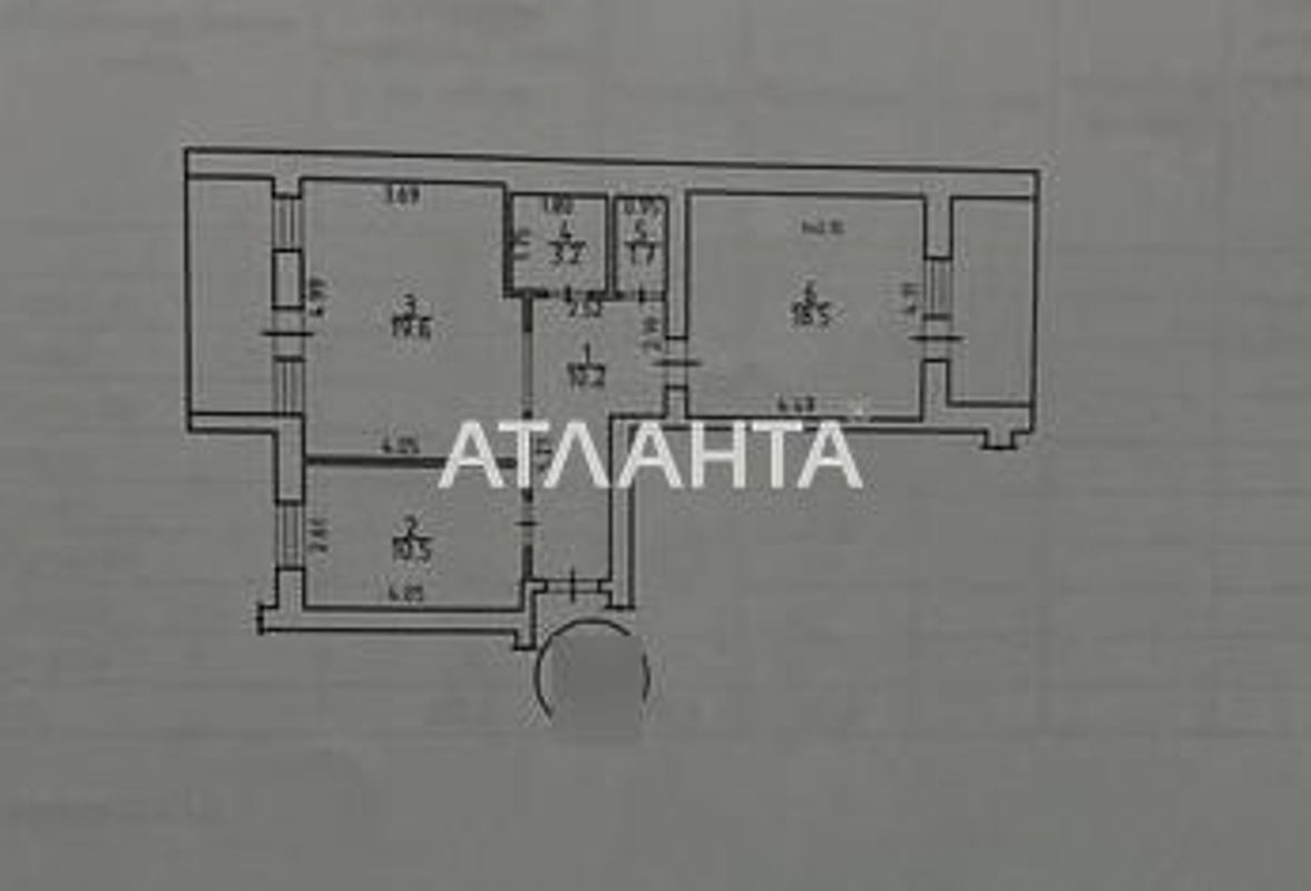 Двокімнатна квартира в новому будинку в селищі Хлібодарське