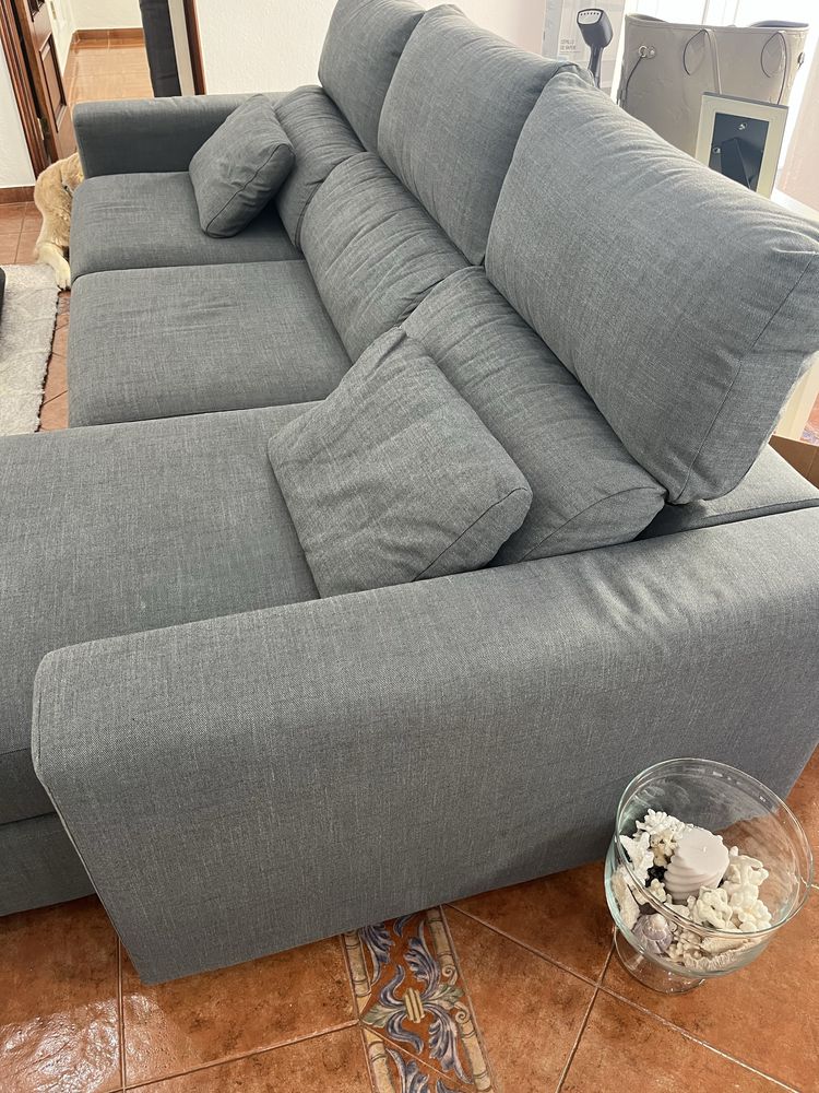 Sofá com chaise longue IKEA