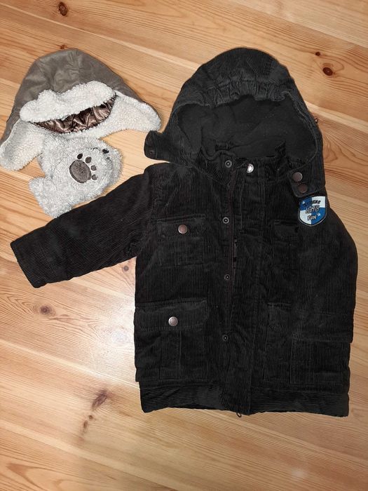 Kurtka chłopięca rozm. 74 plus czapka i rękawiczki