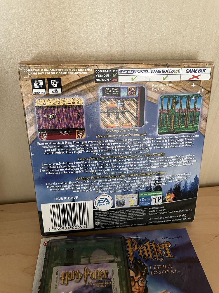 Harry Potter Pedra Filosofal jogo Gameboy Color completo a funcionar