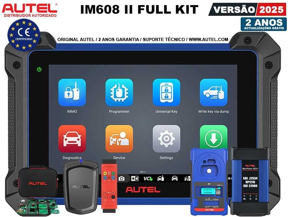 Autel IM608 II Máquina Diagnóstico OBD+ Programação IMMO Chaves (NOVO)